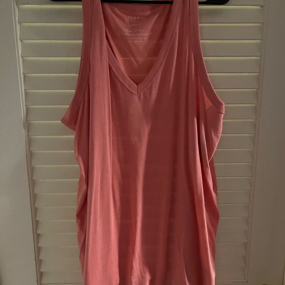 Torrid Coral V-Neck Tank Top